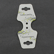Cardboard Bracelet Displays Cards, White, 90x40x0.4mm(CDIS-R019)