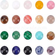 Gemstone Cabochons, Half Round/Dome, 10x4~5mm, 20 materials, 2pcs/material, 40pcs/box(G-FH0001-08)