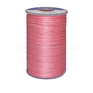 Waxed Polyester Cord, 3-Ply, Flamingo, 0.45mm, about 59.05 yards(54m)/roll(YC-E006-0.45mm-A15)