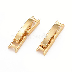 Eco-Friendly Brass Watch Band Clasps, Long-Lasting Plated, Lead Free & Cadmium Free, Real 24K Gold Plated, 15x3.5x4mm(KK-M225-27G)