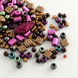 Mixed Acrylic Beads, Mixed Color, 6~28x6~15x3~8mm, Hole: 1~4mm(MACR-R546-30)