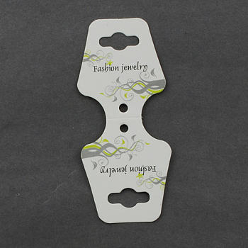 Cardboard Bracelet Displays Cards, White, 90x40x0.4mm