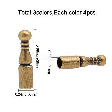 12Pcs 3 Color Alloy Cord Ends(FIND-CA0007-14)-2