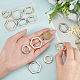 WADORN 12Pcs 6 Styles Alloy Spring Gate Rings(FIND-WR0008-96)-3