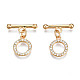 Brass Micro Pave Clear Cubic Zirconia Toggle Clasps(X-KK-Q278-014-NF)-1