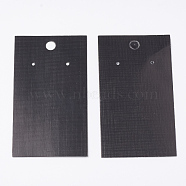 Paper Display Cards, Used For Necklaces, Earrings, Bracelets and Pendants, Rectangle, Black, 9x5x0.03cm, Hole: 0.65cm(X-CDIS-S025-23)