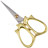 1Pc Squirrel Shape Stainless Steel Scissors, Embroidery Scissors, Sewing Scissors, Golden, 11.5x6.5cm(TOOL-SC0001-54)