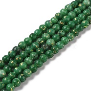Assembled Natural Dolomite and Synthetic Opal Beads Strands, Dyed, Round, Dark Green, 4mm, Hole: 0.9mm, about 100pcs/strand, 15.87''~15.94''(40.3~40.5cm)(G-Q017-G06-01G-1)