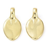 Rack Plating Brass Charms, Lead Free & Cadmium Free, Long-Lasting Plated, Leaf Charm, Real 18K Gold Plated, 10x5x3mm, Hole: 1.6mm(KK-B076-16G)