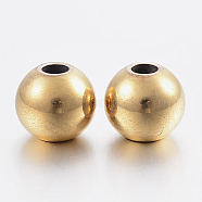 304 Stainless Steel Beads Spacers, Rondelle, Golden, 8x7mm, Hole: 2.5mm(STAS-P197-037G-8mm)
