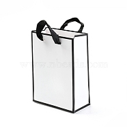 Rectangle Paper Bags, with Handles, for Gift Bags and Shopping Bags, White, 16x12x0.6cm(CARB-F007-01A-01)
