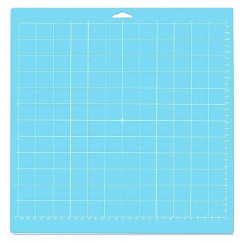 Square PVC Cutting Mat, Cutting Board, for Craft Art, Medium Turquoise, 35.6x33cm