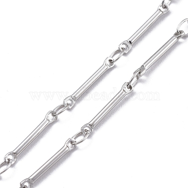 3.28 Feet Real Platinum Brass Bar Link Chains(X-CHC-R126-13P)-3