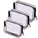 3Pcs 3 Style Portable Plastic Laser Transparent Cosmetic Storage Bags(ABAG-SZC0007-07)-1