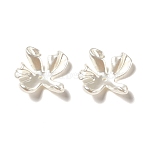 Opaque Acrylic Bead Caps, Imitation Pearl, Flower, Snow, 20x19x5.5mm, Hole: 1.5mm(X-OACR-H016-01)