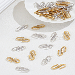 40Pcs 2 Colors Tibetan Style Alloy S-Hook Clasps, Cadmium Free & Lead Free, Antique Silver & Antique Golden, 22x12x3.5mm, about 20pcs/color(FIND-LP0008-34)