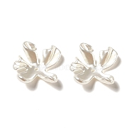 Opaque Acrylic Bead Caps, Imitation Pearl, Flower, Snow, 20x19x5.5mm, Hole: 1.5mm(X-OACR-H016-01)