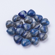 Natural Lapis Lazuli Heart Love Stones, Pocket Palm Stones for Reiki Balancing, 15~15.5x15x10mm(DJEW-P009-02A)
