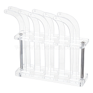 Transparent Acrylic Earring Try-On Stick Organizer Stands, Holds up to 8 Jewelry Earring Try-Free Prop Tools Storage, Clear, 3.45x11.95x7cm, Hole: 2x17mm(EDIS-WH0030-35)