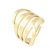 304 Stainless Steel Multi-layer Adjustable Rings for Women, Golden, 25mm, US Size 8 1/2(18.5mm)(RJEW-Z045-01G-03)