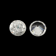 Diamond Shaped Cubic Zirconia Pointed Back Cabochons, Faceted, Clear, 5mm(ZIRC-R004-5mm-01)
