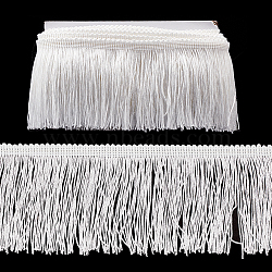 10 Yards Polyester Tassel Lace Ribbons, Curtain Decoration, White, 3-1/2~4 inch(90~100mm)(OCOR-WH0045-23A-01)