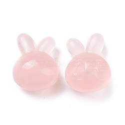 Imitation Jelly Style Acrylic Beads, Rabbit, Pink, 20x15x12mm, Hole: 3mm, about 344pcs/500g(OACR-B002-05A)