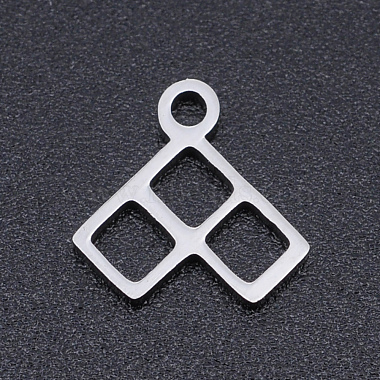 Stainless Steel Color Square Stainless Steel Charms