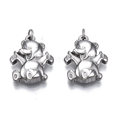Stainless Steel Color Bear 316 Surgical Stainless Steel Pendants