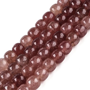 perles fraise naturelle de quartz brins(G-T138-146)-4