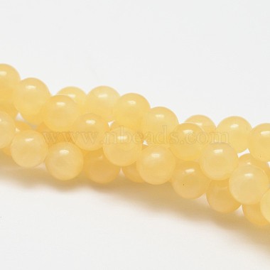 nat&uuml;rliche gelbe Jade Perlenstr&auml;nge(X-G-K121-01-6mm)-1