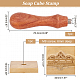 Brass Wax Seal Stamp Head & Pearwood Handle Kit(AJEW-OC0002-85J)-2