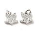 Fox Brass Micro Pave Clear Cubic Zirconia Charms(KK-G425-10P)-1