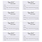 50Pcs Paper Appointment Reminder Cards, Rectangle, White, 50x90x0.4mm(AJEW-TADJ0001-22)