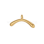 304 Stainless Steel Pendants, Curved Bar Charm, Ion Plating(IP), Long-Lasting Plated, Real 14K Gold Plated, 8x20mm, Hole:1.50mm(STAS-OY015-64G)