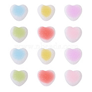 Yilisi 60Pcs 6 Colors Resin Cabochons Accessories, Imitation Berry Candy, Heart, Mixed Color, 16x17x6mm, 10pcs/color(RESI-YS0001-06)