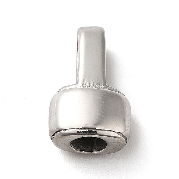 304 Stainless Steel Cord Ends, End Clasps, Stainless Steel Color, 15x9.5x6.5mm, Hole: 7.5x3.5mm, Inner Diameter: 4mm