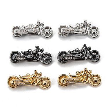 Mixed Color Clear Vehicle Brass+Cubic Zirconia Pendants