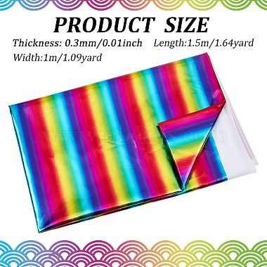Color-striped Polyester Bronzing Fabric(DIY-WH0034-57)-2