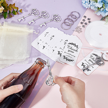 DIY Heart with Word Love Beer Bottle Opener Keychain Making Kit(DIY-CA0004-99)-3
