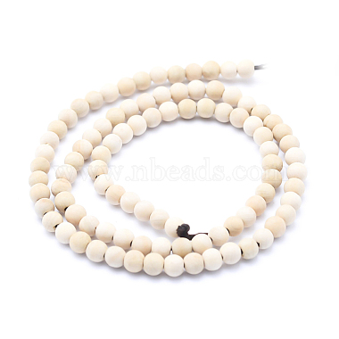 bois brins de perles naturelles(X-WOOD-P011-07-4mm)-2