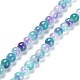 Faceted Rondelle Dyed Natural White Jade Bead Strands(G-D073-01E)-1