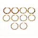 Glass Faceted Round Beads Hoop Earrings(EJEW-JE04599)-1