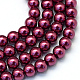 cuisson peint perles de verre nacrées brins de perles rondes(HY-Q003-4mm-72)-1