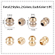 4Pcs 2 Colors 2 Style Brass European Beads(KK-UN0001-85)-3