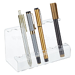 Acrylic Fountain Pen Holder Display Stand, Makeup Brush Rack, Desk Pencil Wand Holder, Clear, 150x70x90mm(AJEW-WH0248-526A)