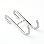 Stainless Steel Double S-Hook Clasps, Stainless Steel Color, 12x4.85x0.65~6.7cm(AJEW-WH0182-38)