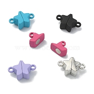 5 Sets 5 Colors Star Alloy Magnetic Clasps, for Pendants Necklaces Making, Mixed Color, 11x16x6mm, Hole: 1.5mm, 1 set/color(PALLOY-YW0001-29)