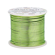 Round Aluminum Wire, Yellow Green, 12 Gauge, 2mm, about 98.42 Feet(30m)/roll(AW-BC0001-2mm-26)
