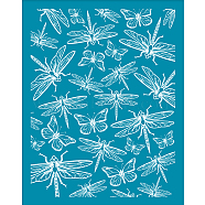 Silk Screen Printing Stencil, for Painting on Wood, DIY Decoration T-Shirt Fabric, Dragonfly Pattern, 100x127mm(DIY-WH0341-068)
